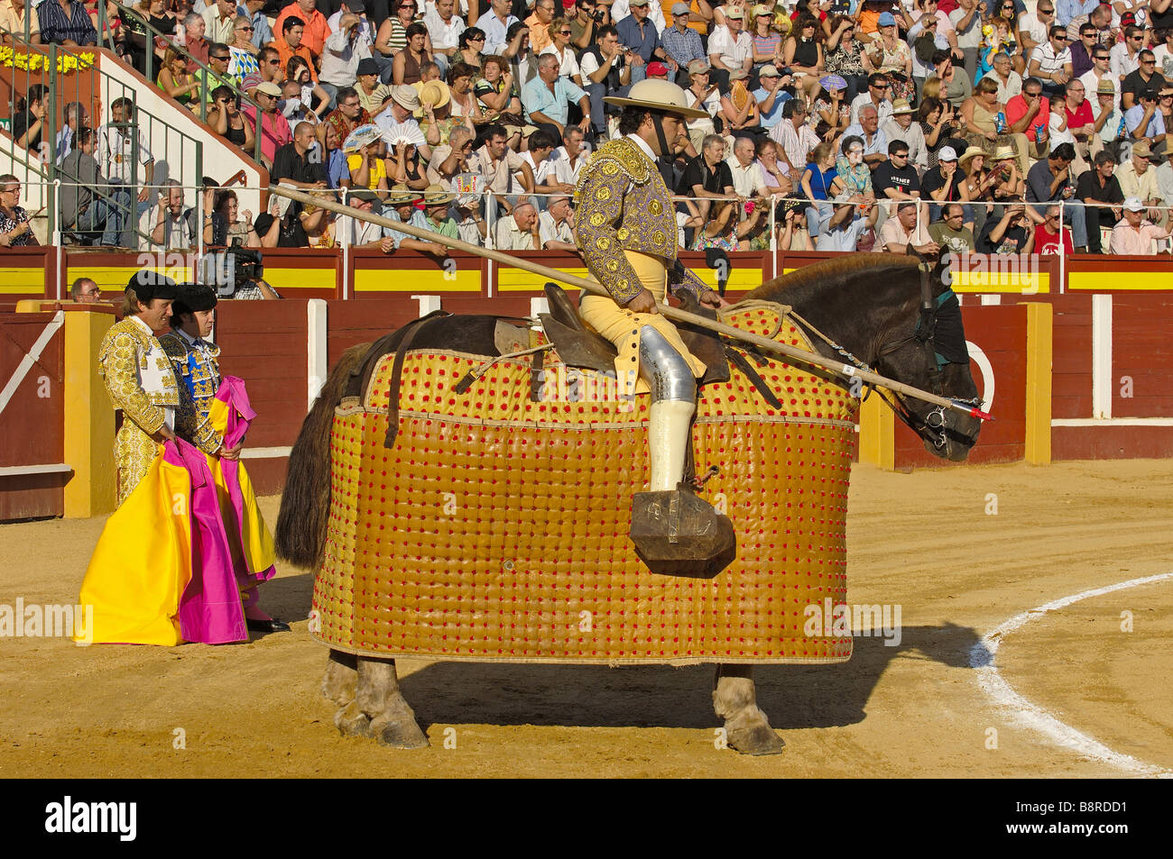 Picador spagnolo toreri a Fuengirola fair provincia di Malaga Andalusia Spagna Foto Stock