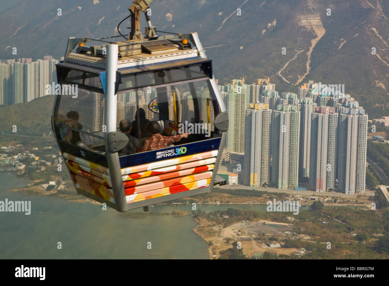 Skyrail 360 Cabinovia di Ngong Ping e l'Isola di Lantau Foto Stock