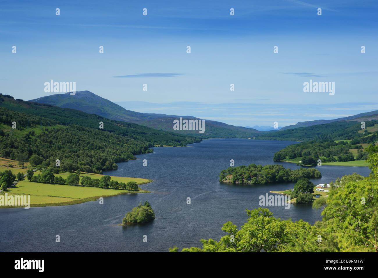 Regina della vista, Loch Tummel, Scozia Foto Stock