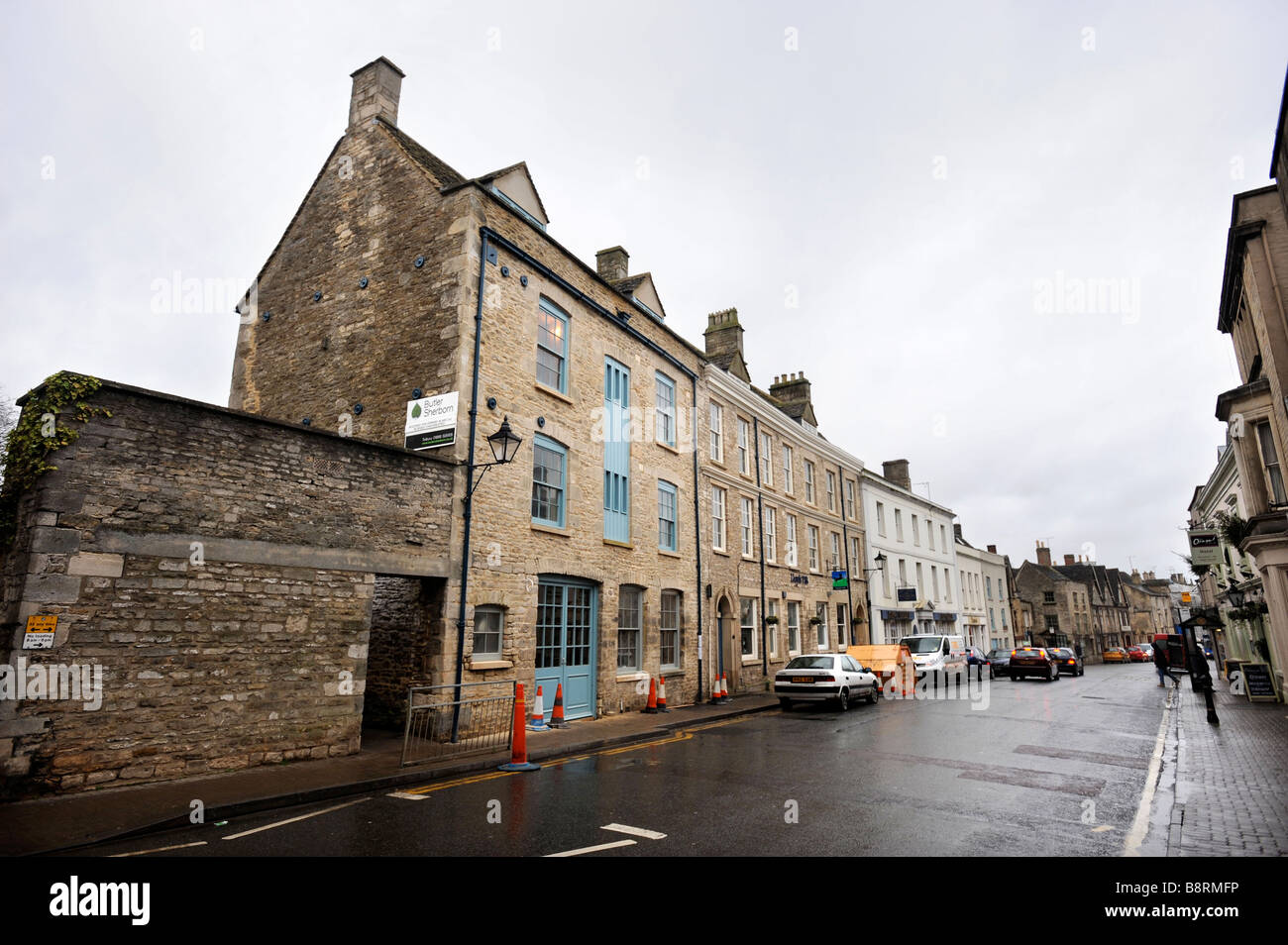 Lavori di costruzione in Long Street, Tetbury Gloucestershire dove S.A.R. il Principe CHARLE S nuovo ducato negozio aprirà Feb 2008 Foto Stock