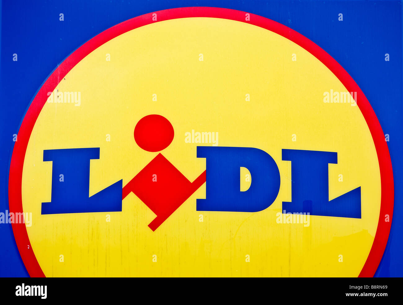 Supermercato Lidl logo negozio segno Foto Stock