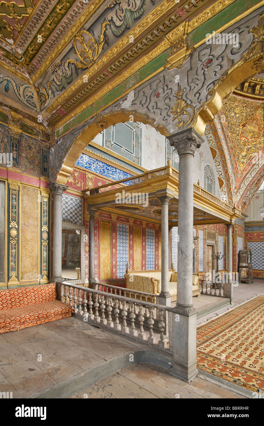 L'Imperial Hunkar Hall, Harem, Palazzo Topkapi,Istanbul, Turchia Foto Stock