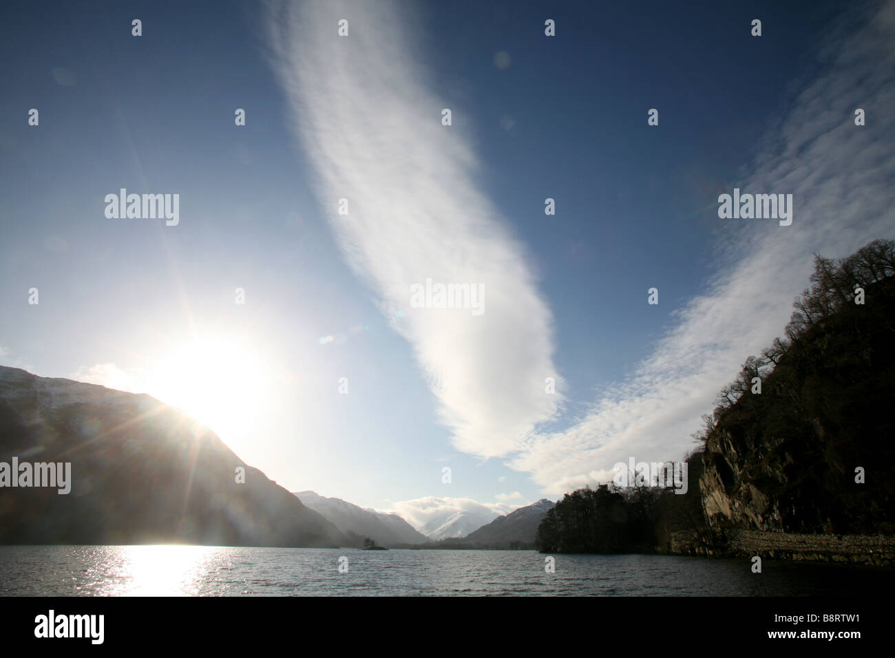 Ullswater lago nella luce del mattino Foto Stock