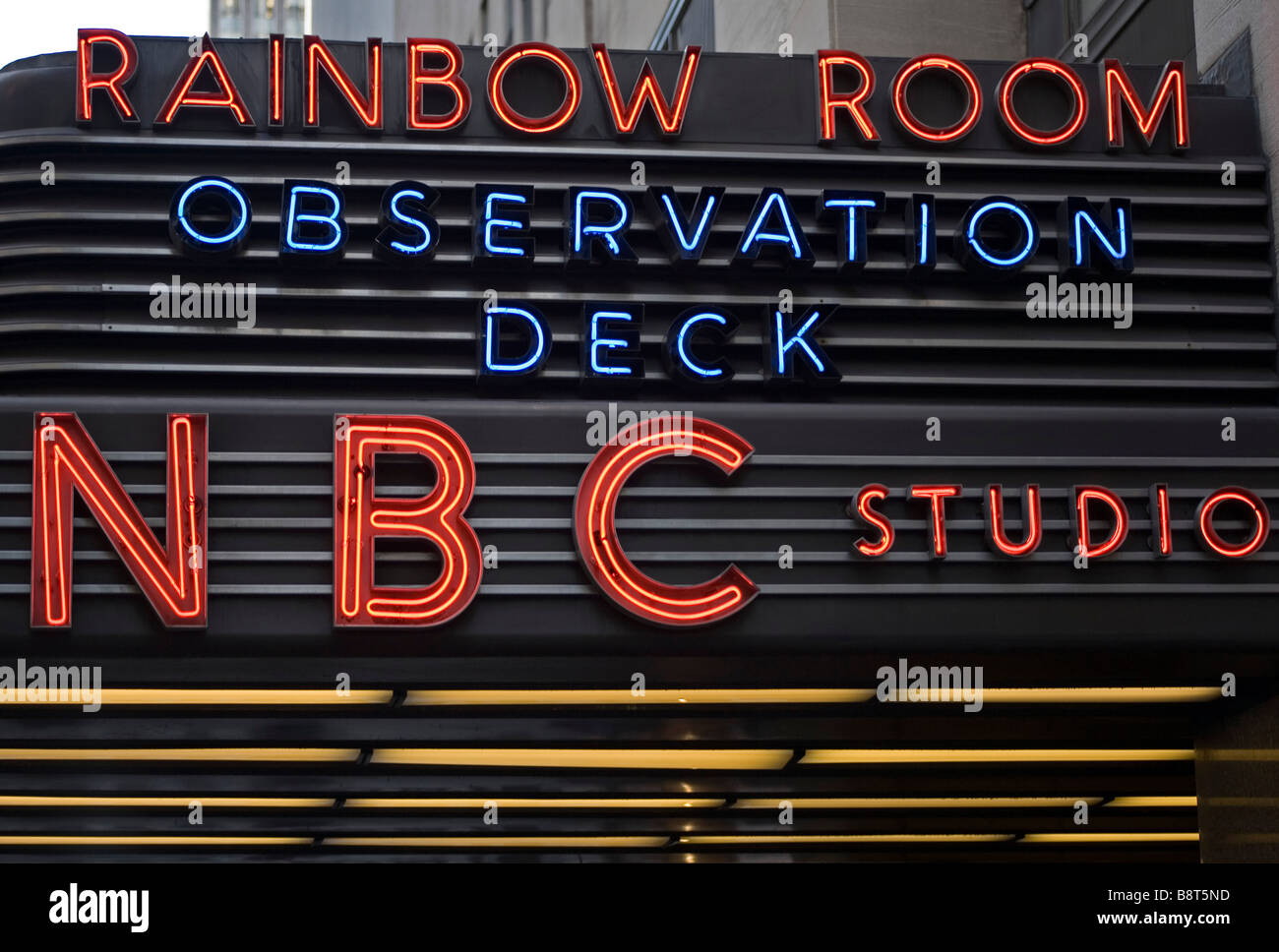 Rainbow Room Camera di osservazione NBC Studios di New York Foto Stock