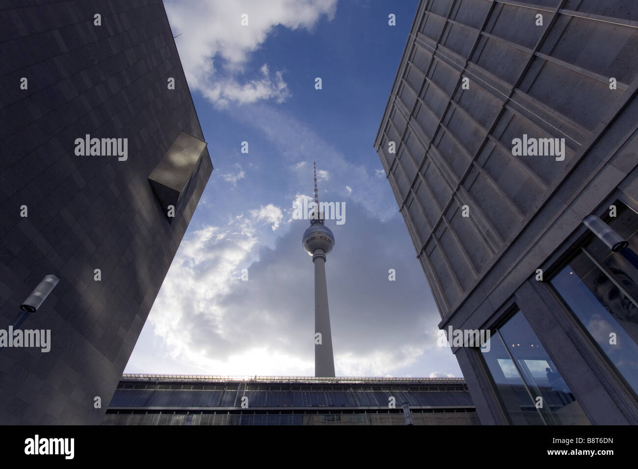 La torre della televisione ad Alexanderplatz, Germania Berlino Foto Stock