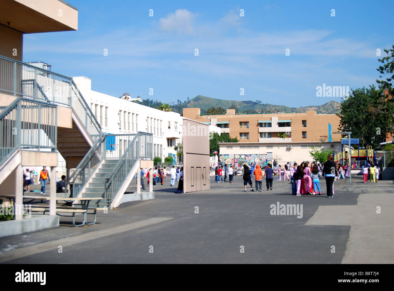 Junior scuola statale, Hollywood Boulevard, Hollywood, Los Angeles, California, Stati Uniti d'America Foto Stock
