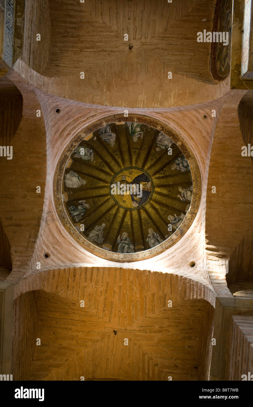 Soffitto di San Salvatore di Chora XI secolo la chiesa bizantina di Istanbul, famosa per i suoi mosaici. Foto Stock