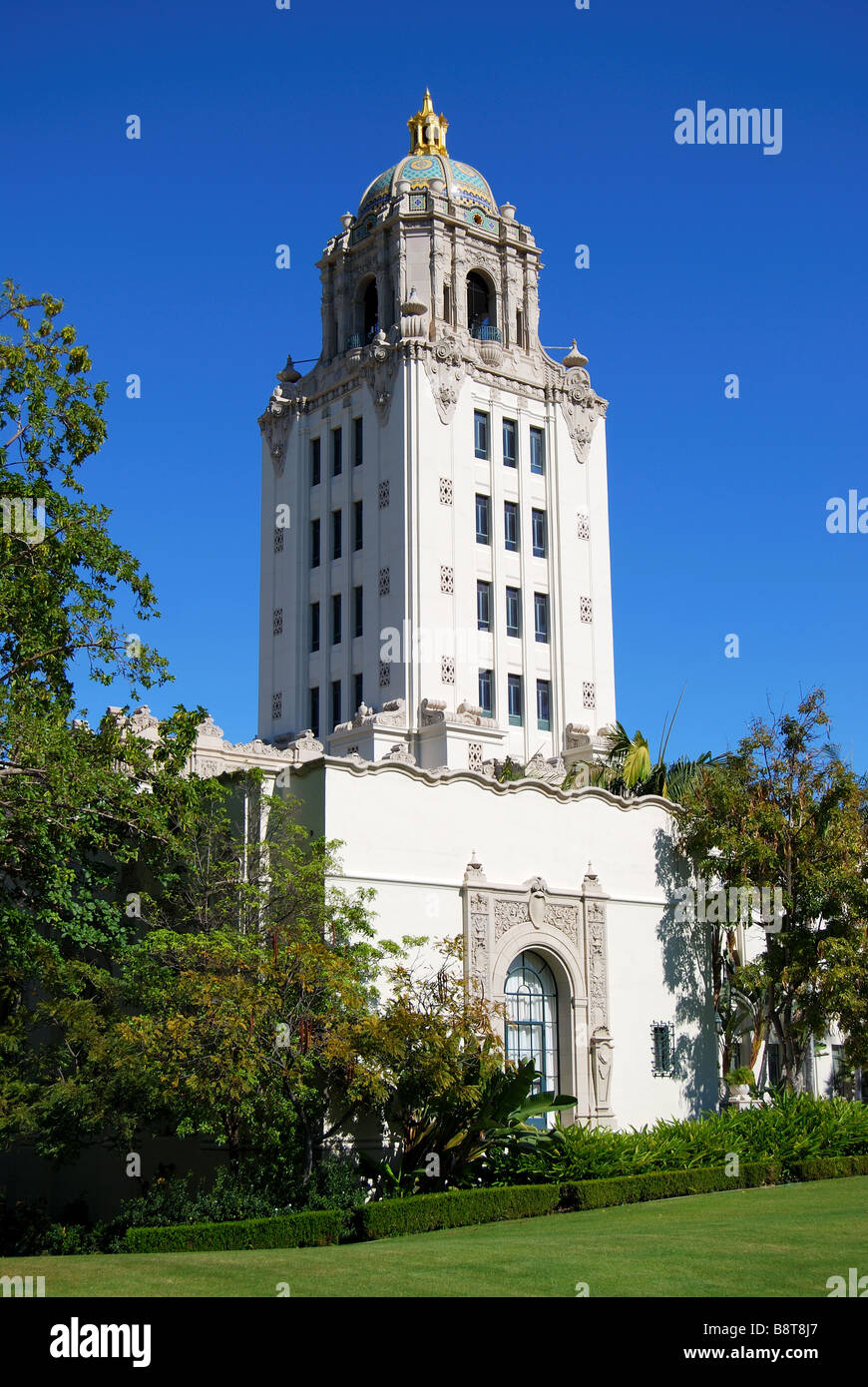 Beverly Hills City Hall, N Rexford Dr, Beverly Hills, Los Angeles, California, Stati Uniti d'America Foto Stock