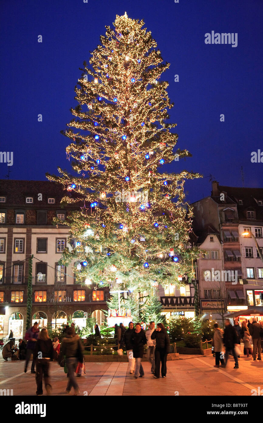 Tempo di Natale a Strasburgo Francia Foto Stock