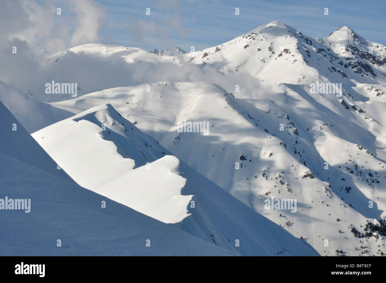 Creta de l Ortiguier da Pointe des Trois comuni, l'Authion ,Col de Turini, Francia Foto Stock