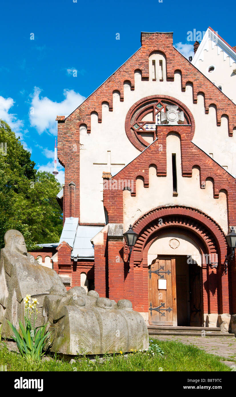 San Giovanni Battista e il gruppo scultoreo di Lviv City Centre, Ucraina Foto Stock
