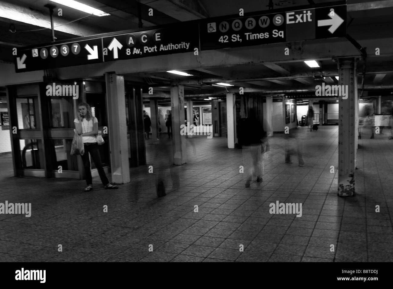 USA NY New York City Manhattan Times Square stazione della metropolitana Foto Stock