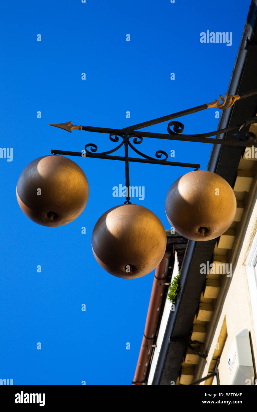 Pedina Broker segno Selby North Yorkshire, Inghilterra Foto Stock