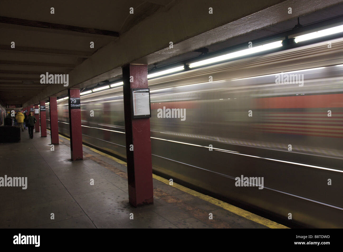 USA NY New York City Manhattan 79th street stazione della metropolitana Foto Stock