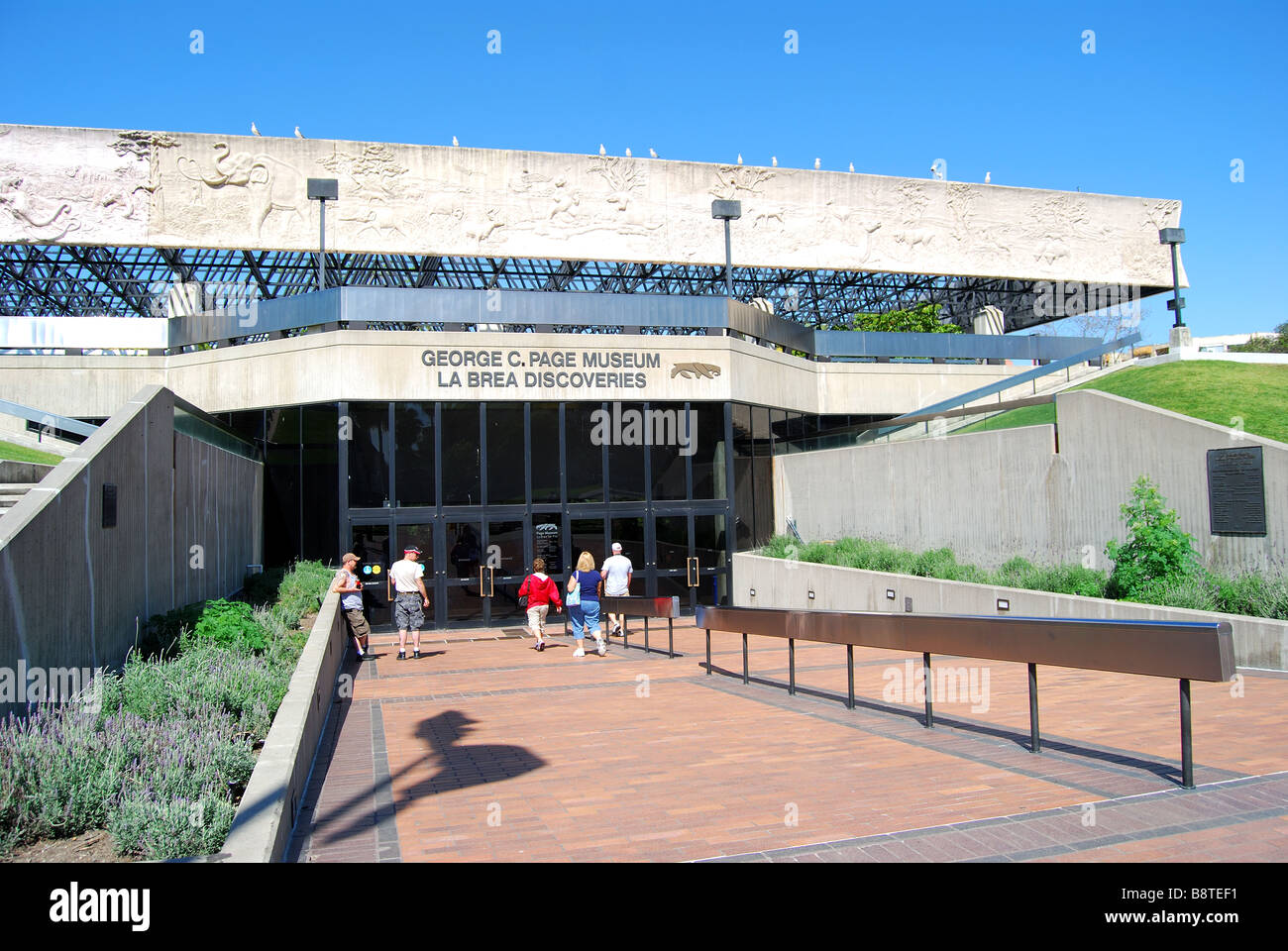 George C.Page Museo, La Brea Tar Pits, Wilshire Boulevard, Los Angeles, California, Stati Uniti d'America Foto Stock