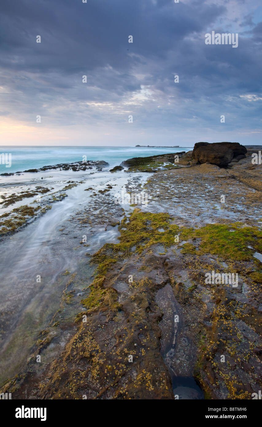 Alba sulla bella spiaggia Murramarang Parco Nazionale del Nuovo Galles del Sud Australia Foto Stock