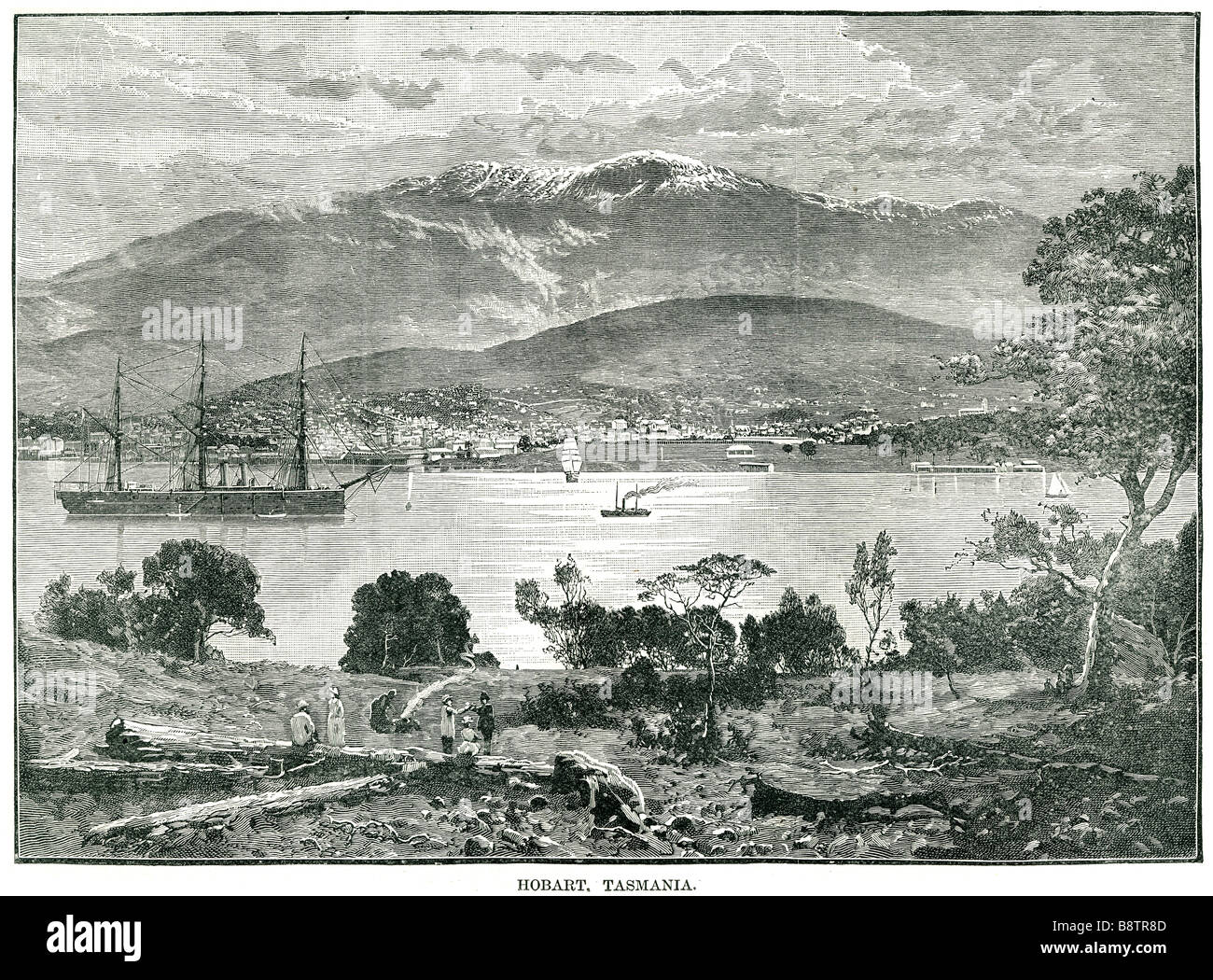 Hobart tasmania Hobart è la capitale e la città più popolosa dell'isola australiana membro della Tasmania. Fondata nel 1803 a Foto Stock