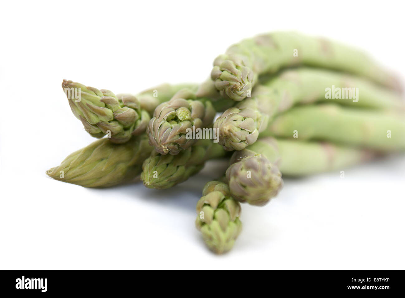 Immagine ravvicinata di punte di asparagi Foto Stock