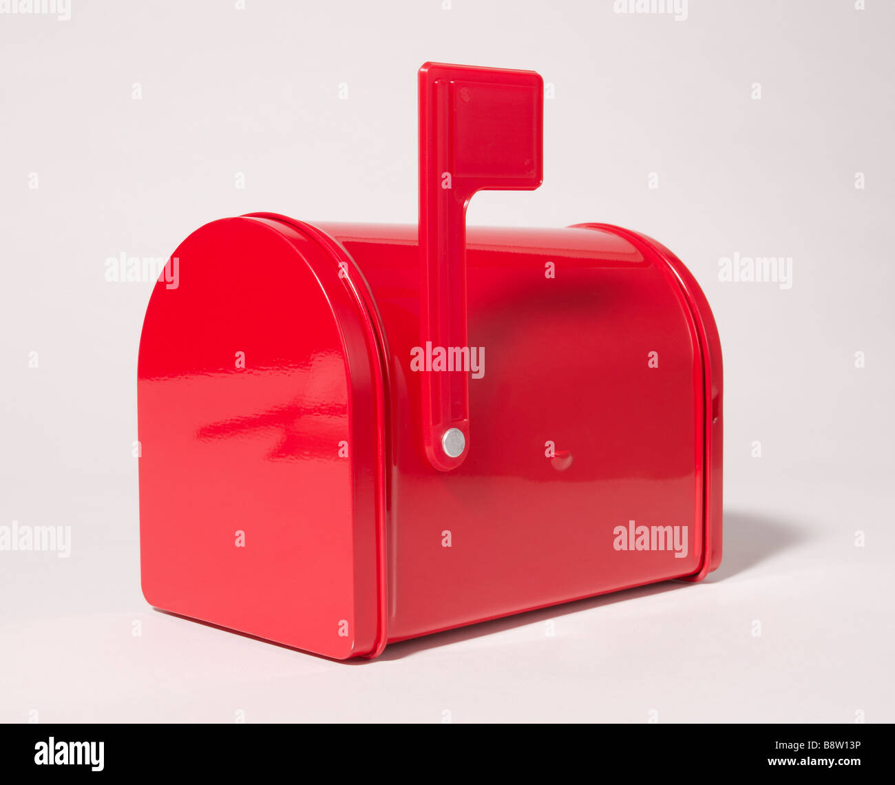 Rosso di chiusura della cassetta postale Foto Stock