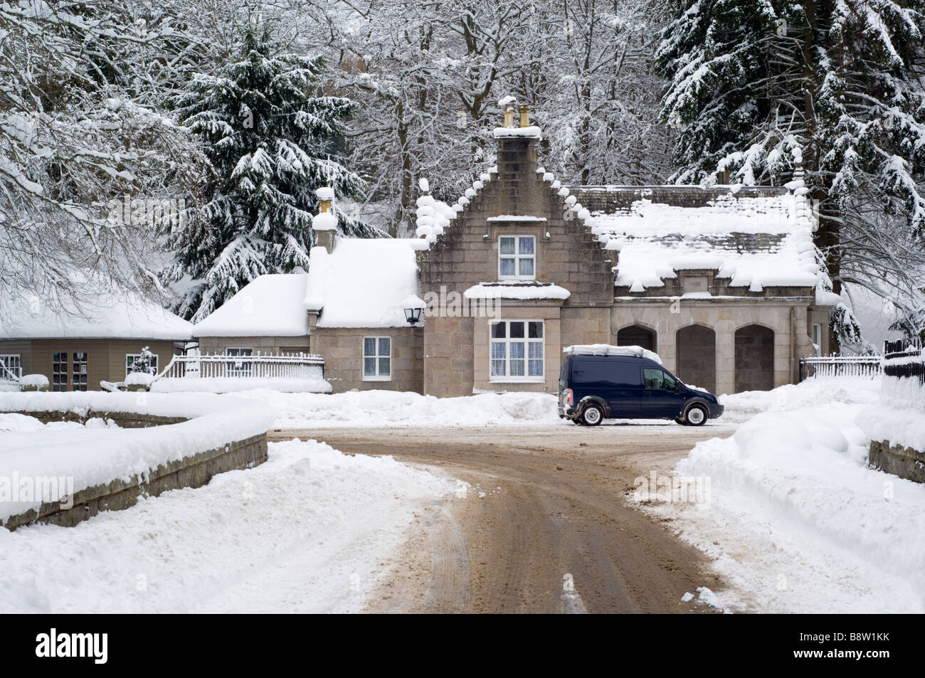 Il Rivellino del Castello di Balmoral, al villaggio di Crathie, Aberdeenshire. Foto Stock