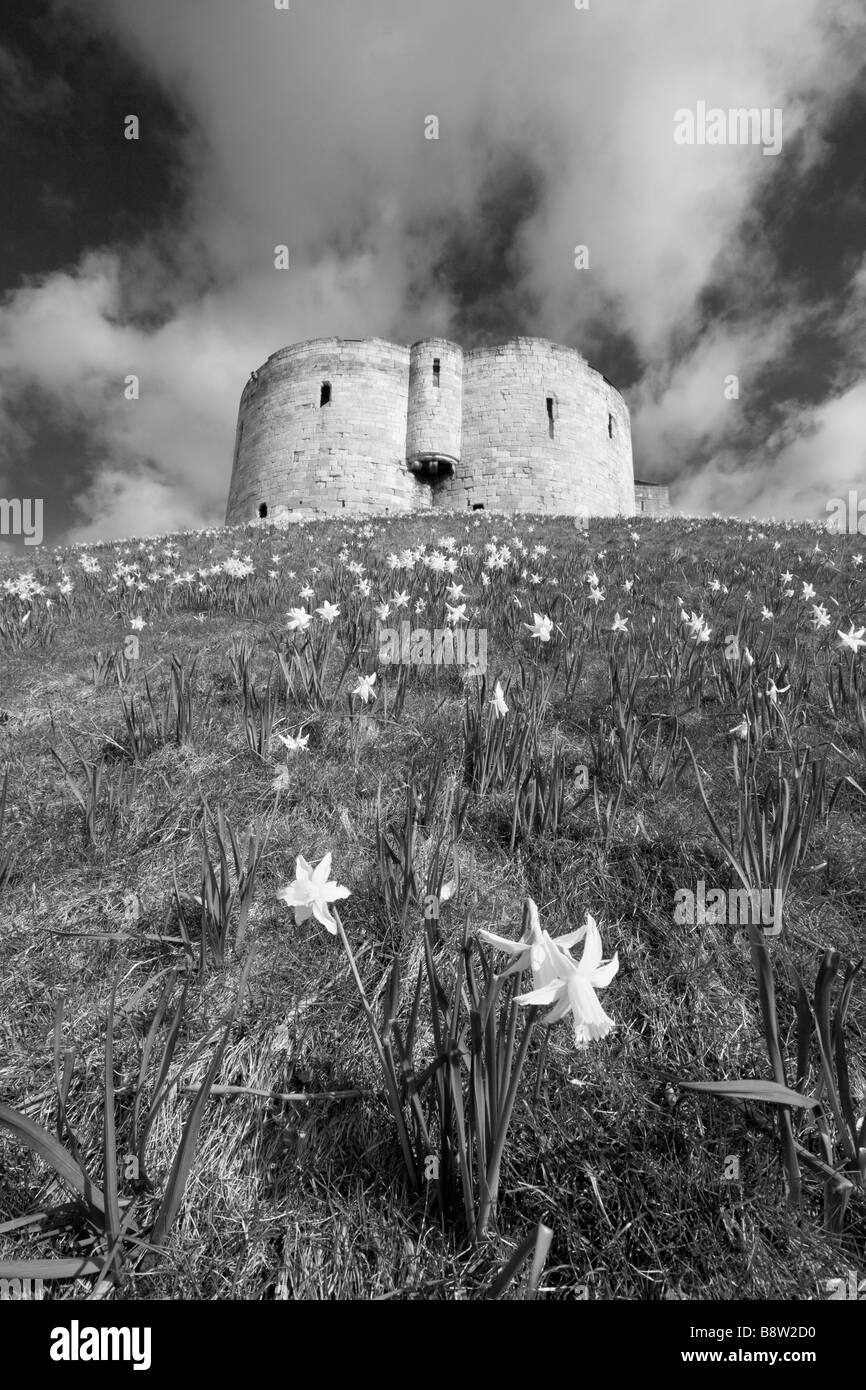 Cliffords Tower, York, Inghilterra Foto Stock