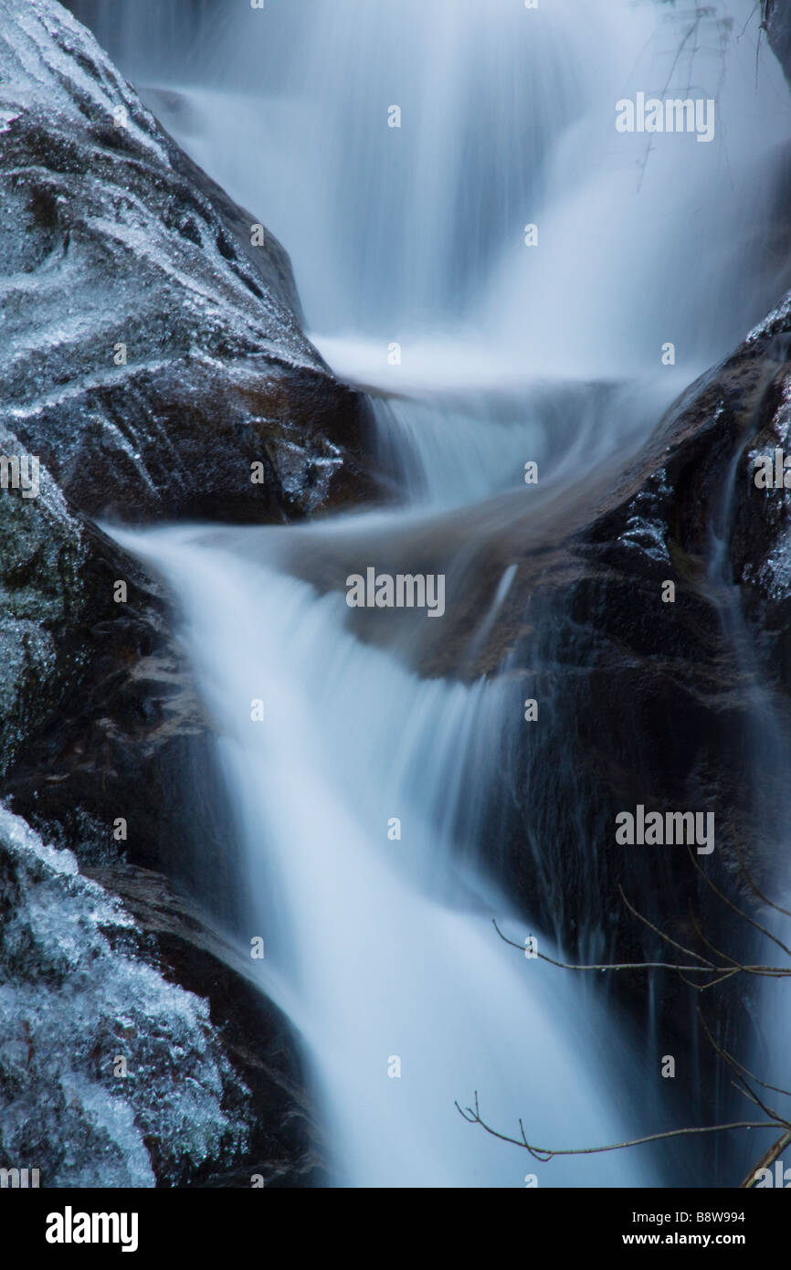 Forno cascate in inverno Ceredigion West Wales UK Foto Stock