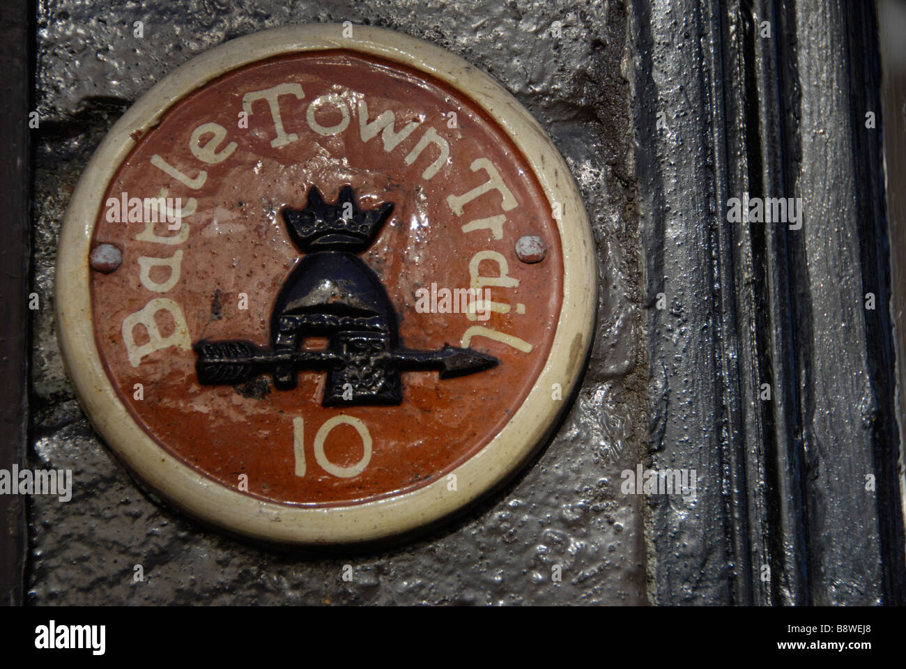 Placca a muro in battaglia E. Sussex Foto Stock