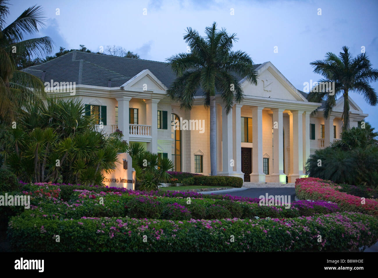 La Stanford International Bank HQ St Johns Antigua Foto Stock