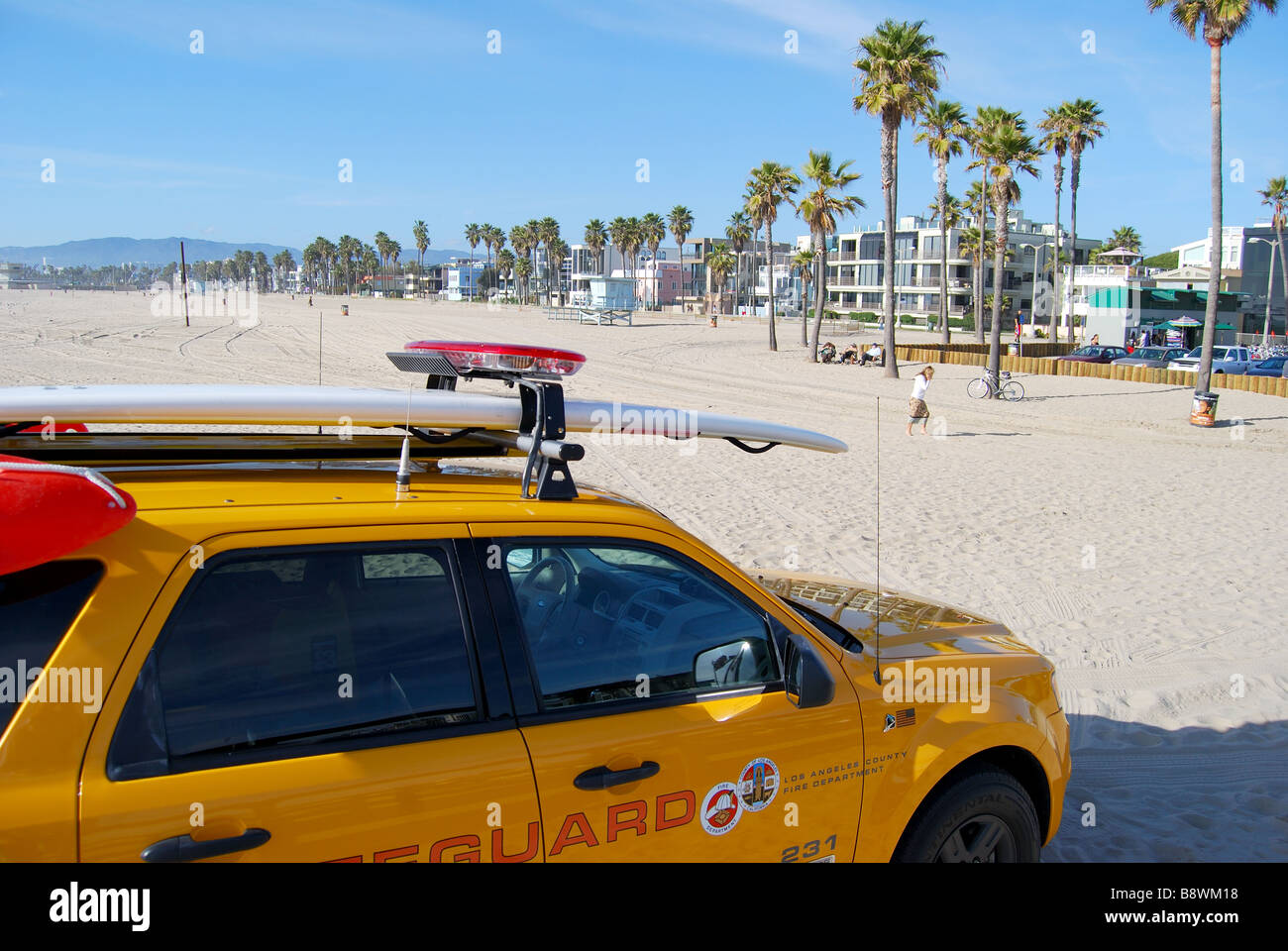 Veicolo bagnino, Venice Beach, Los Angeles, California, Stati Uniti d'America Foto Stock