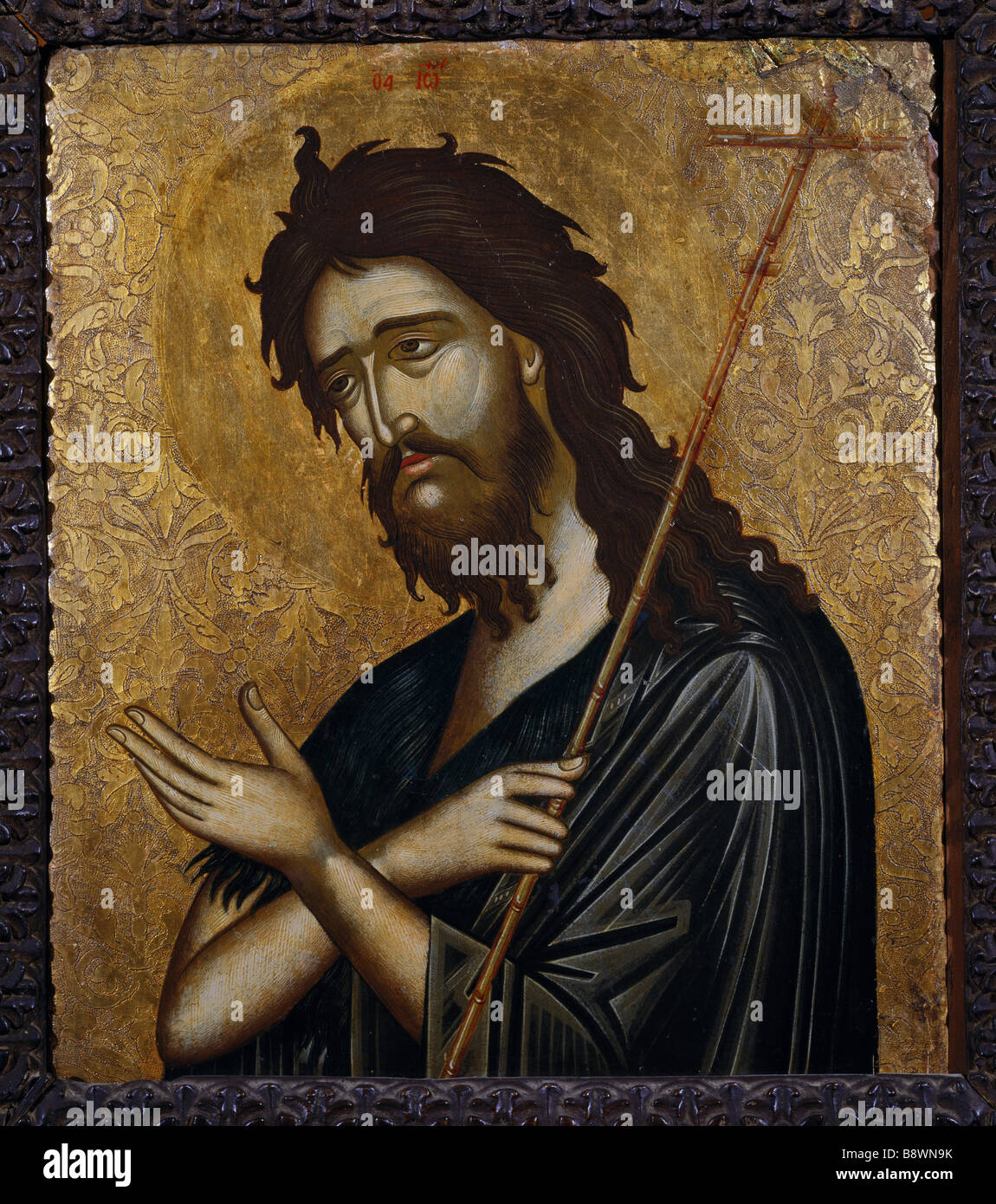 San Giovanni Battista icona dato al Churchill dall Arcivescovo Damaskinos Capo della Chiesa greco-ortodossa Foto Stock