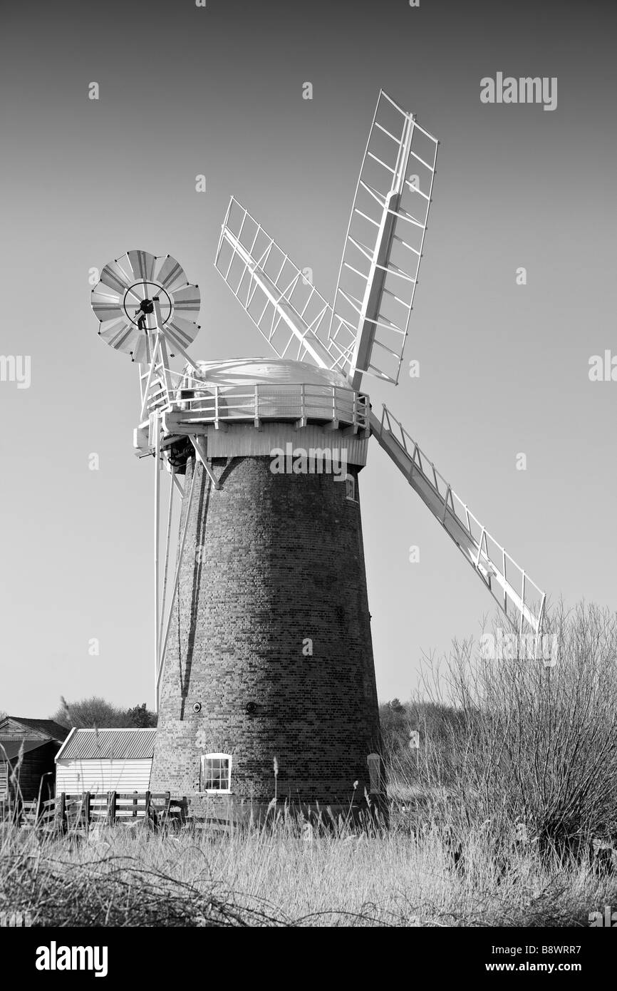 [Horsey Mill] [pompa di vento] [Norfolk Broads] East Anglia, Regno Unito. Foto Stock