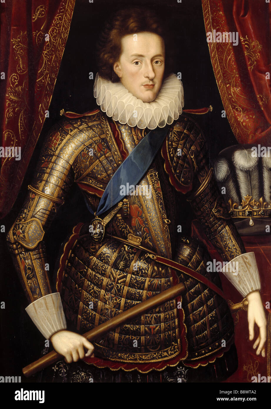 HENRY PRINCIPE DI GALLES da Paul van Somer nella sala interna del Castello di Dunster DC P 7 Foto Stock