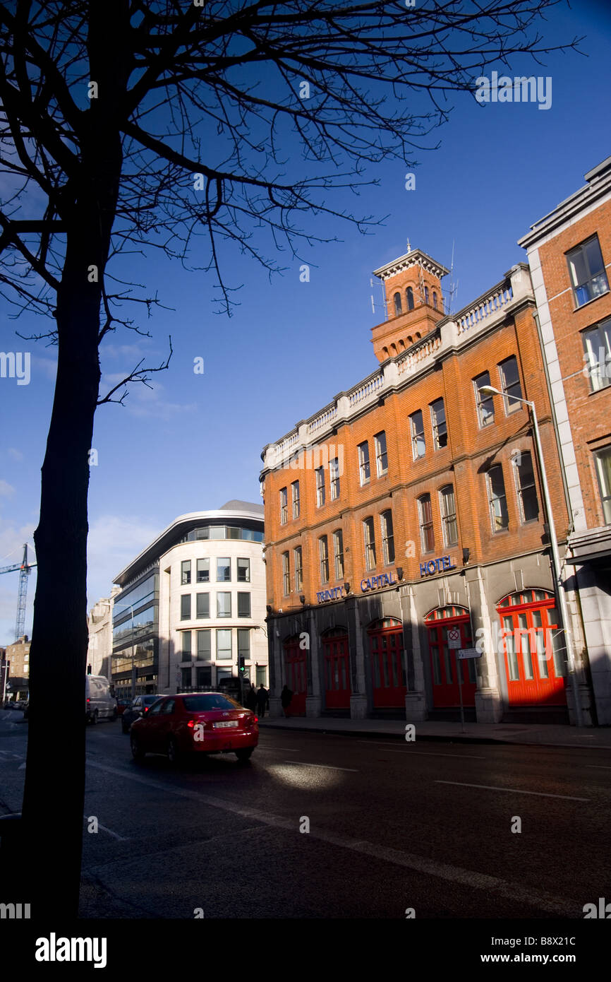 Ex stazione dei vigili del fuoco a Pearse Street, il centro della città di Dublino Foto Stock