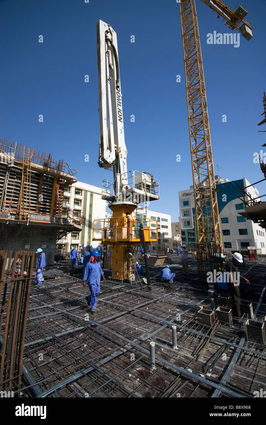 Sito in costruzione Dubai Foto Stock