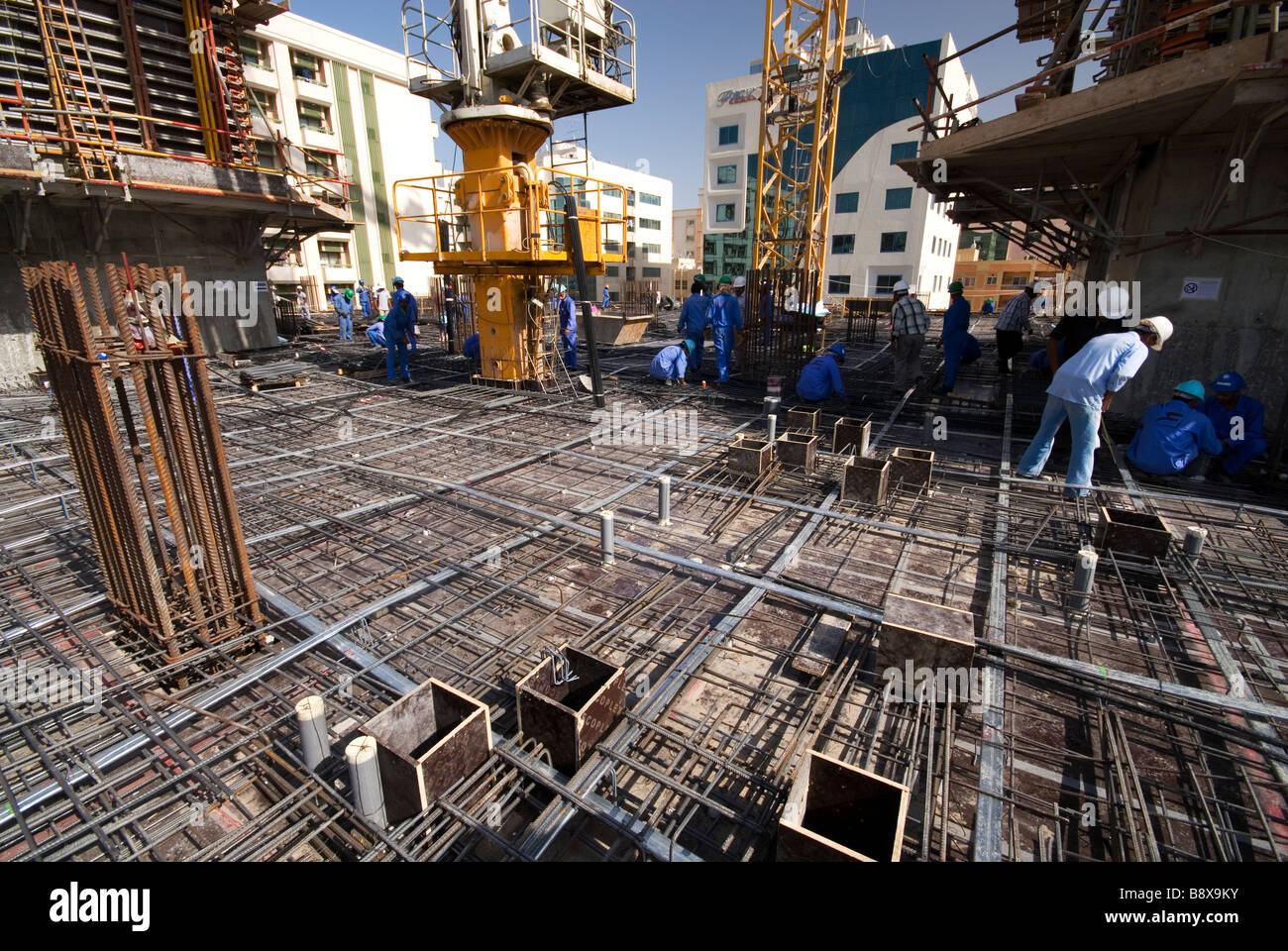 Sito in costruzione Dubai Foto Stock