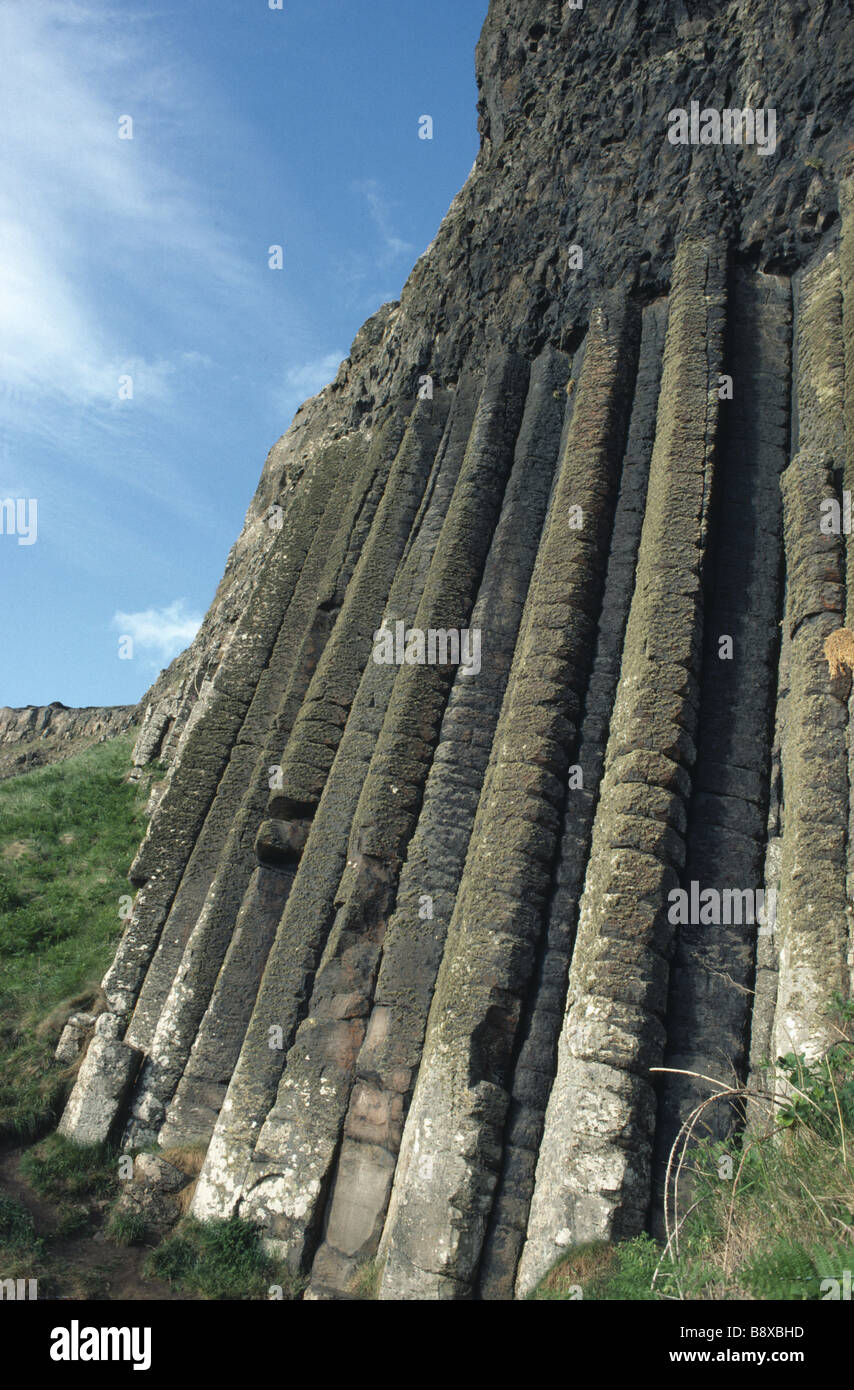 Roccia di basalto organo a canne Giant's Causeway in County Antrim Foto Stock