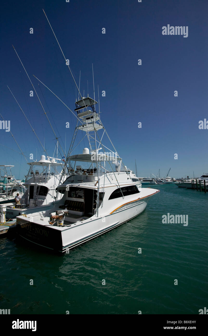 Pesca sportiva barca in porto ad ovest chiave FL USA Foto Stock