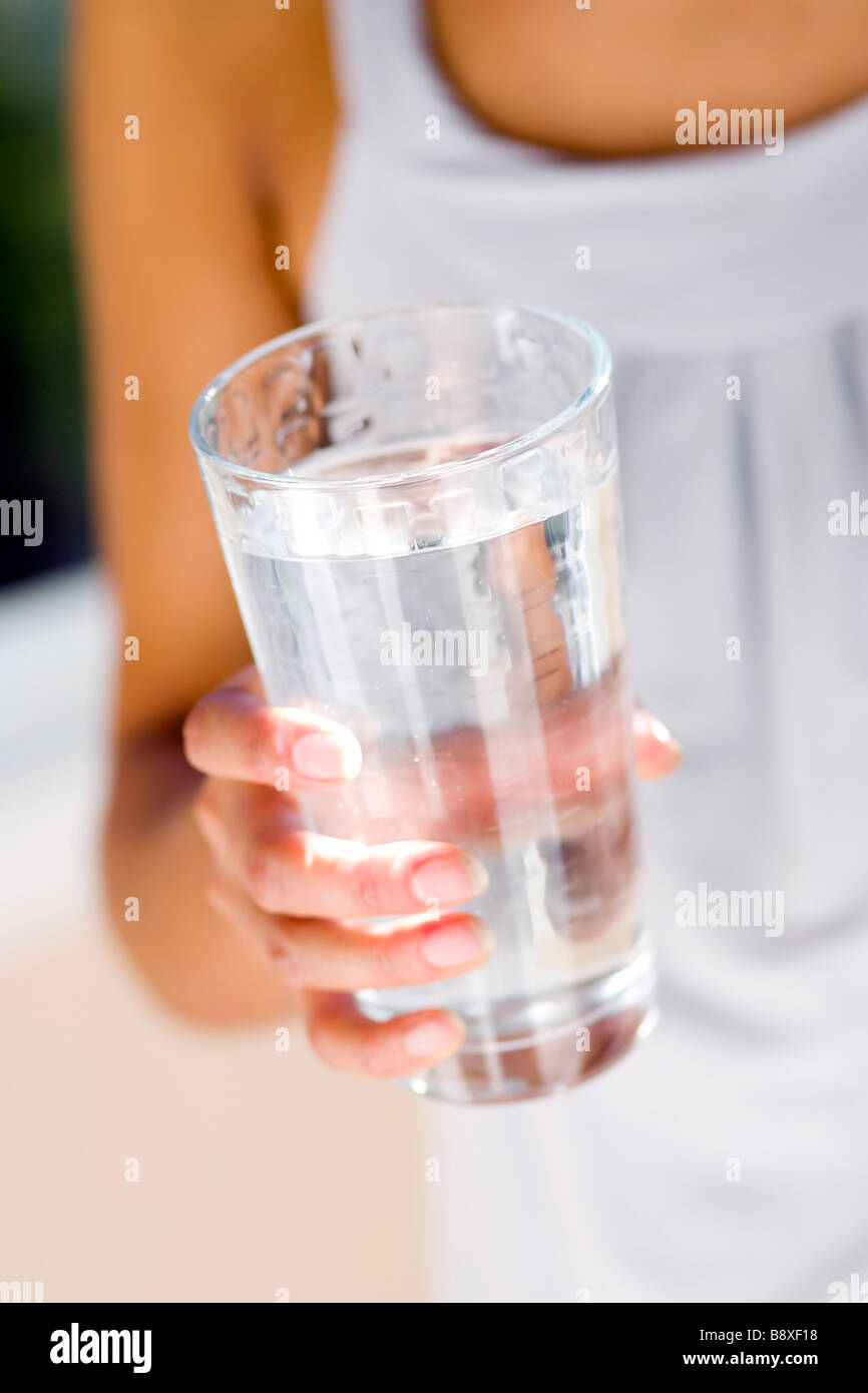 Bicchiere d'acqua Foto Stock
