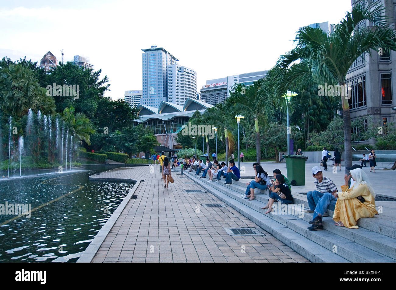 Malaysia Petronas Twin Towers Malesia Kuala Lumpur City Centre KLCC Jalam Ampang Foto Stock