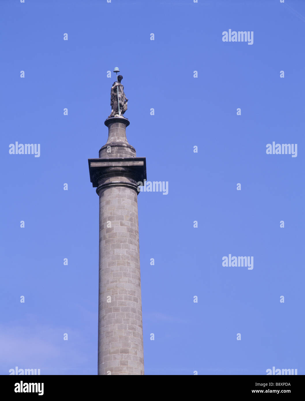 La colonna della Libertà a Gibside visto da sud-ovest su un limpido giorno di primavera Foto Stock