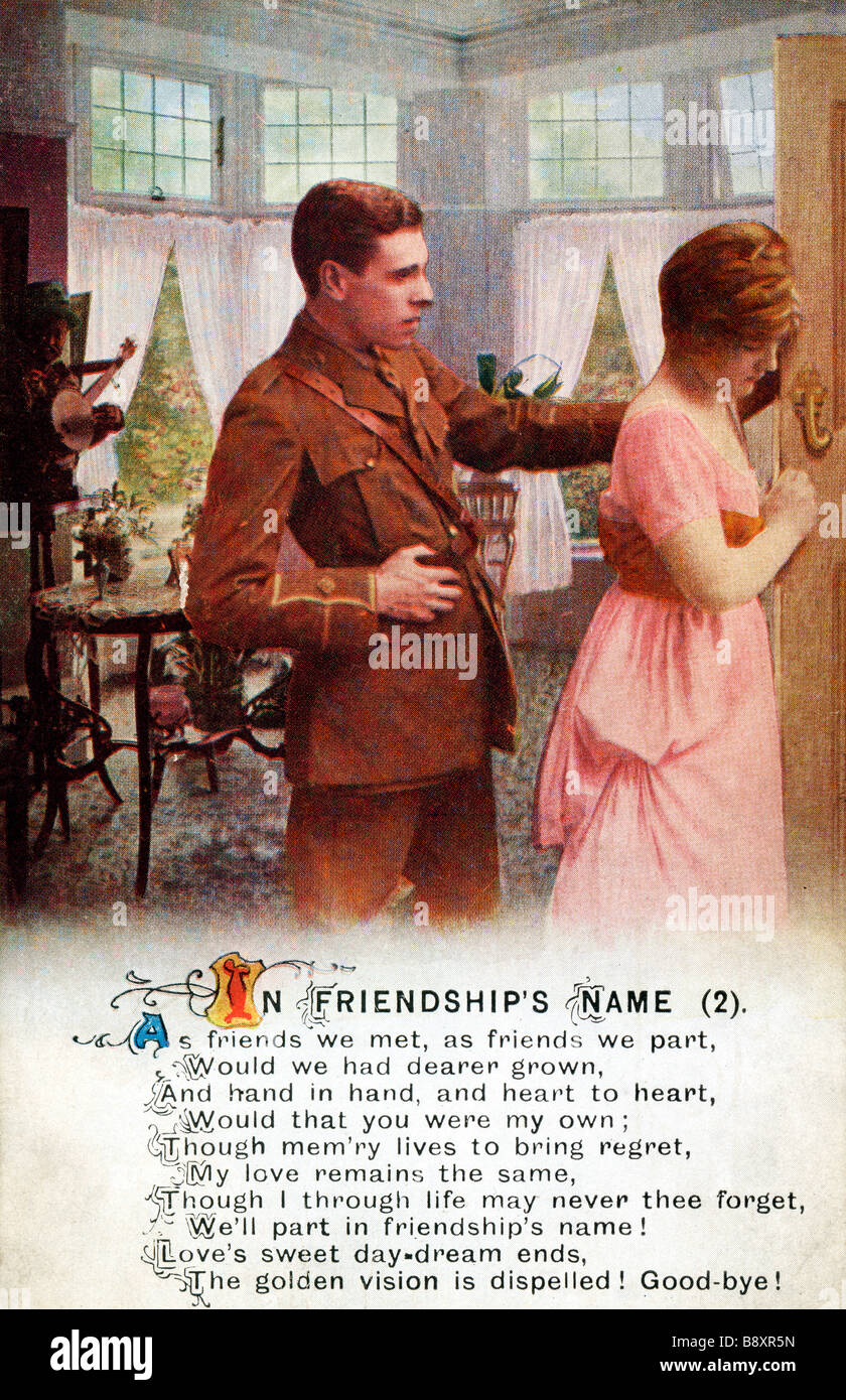 Originale della Prima Guerra Mondiale la cartolina Foto Stock