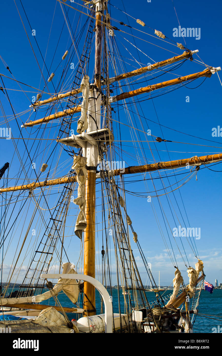 Addestramento alla vela di nave Princes Wharf Auckland Foto Stock