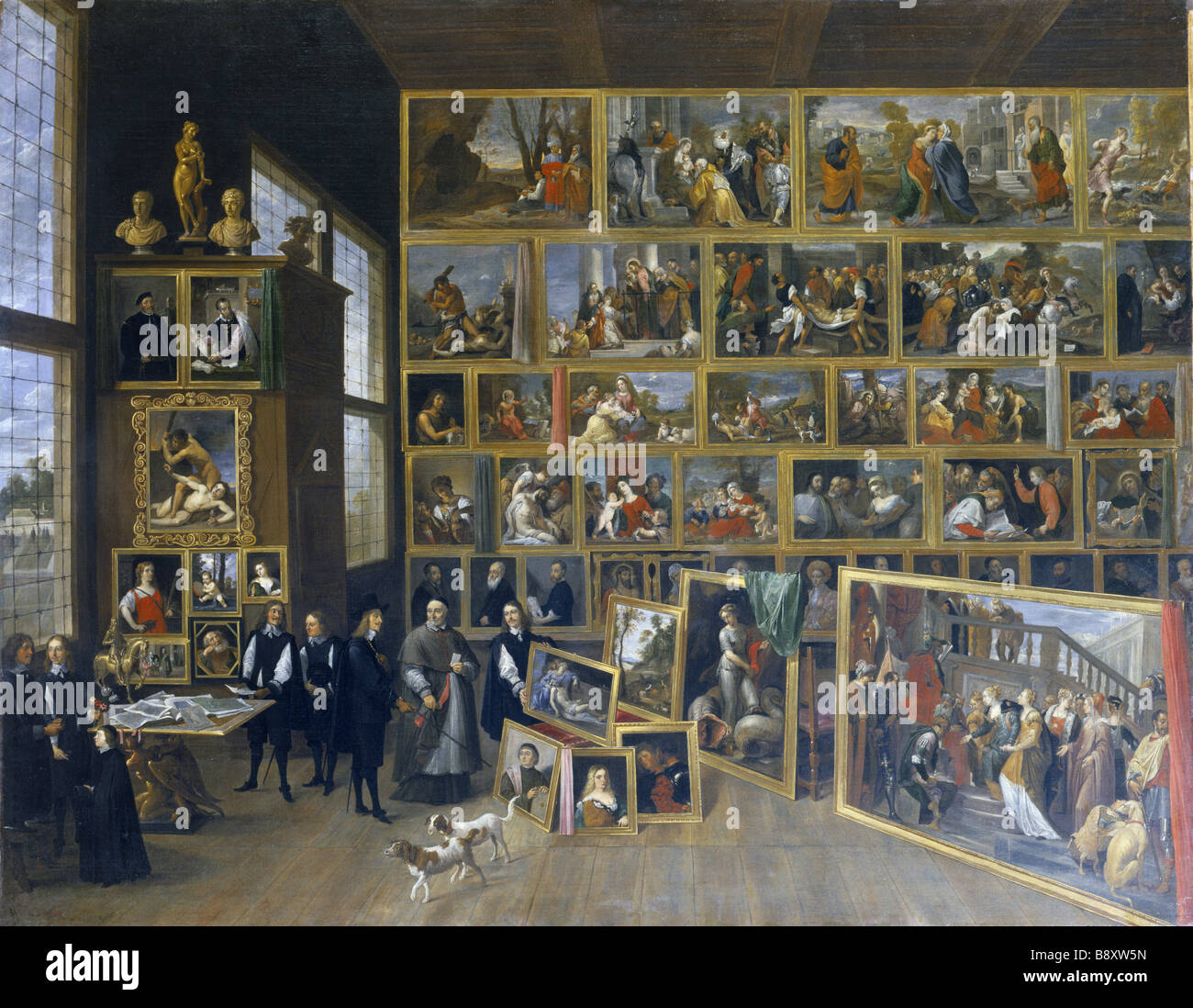 Arciduca Leopoldo S GALLERY di David Teniers a Petworth post conservazione PET P 76 Foto Stock