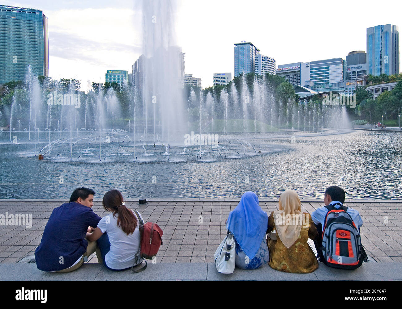 Malaysia Petronas Twin Towers Malesia Kuala Lumpur City Centre KLCC Jalam Ampang Foto Stock