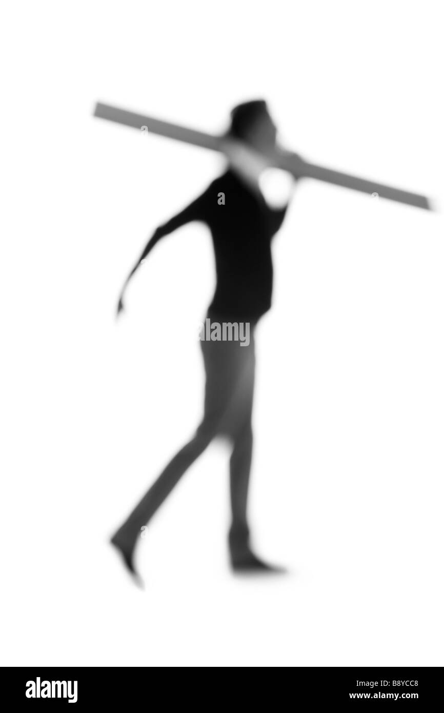 Silhouette di una persona di rinnovamento. Foto Stock