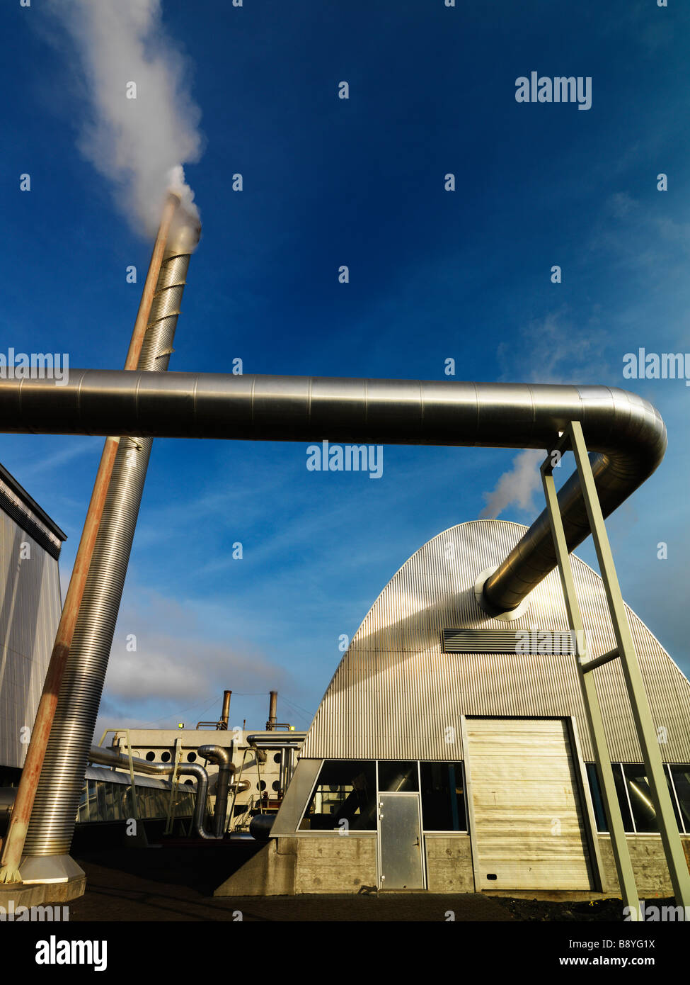 Energia geotermica station Islanda. Foto Stock