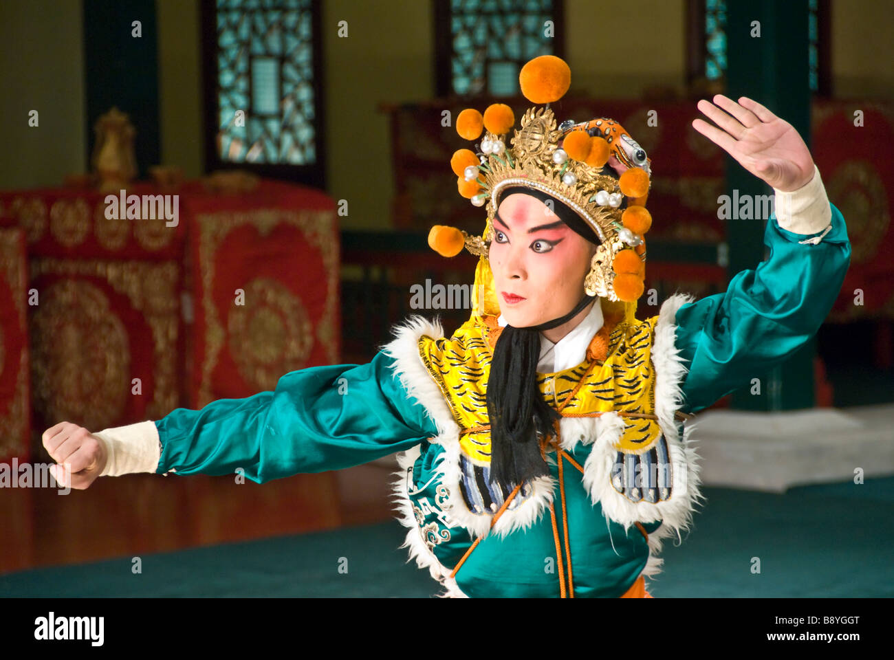 Tradizionale Opera Cinese a Pechino, Cina Foto Stock