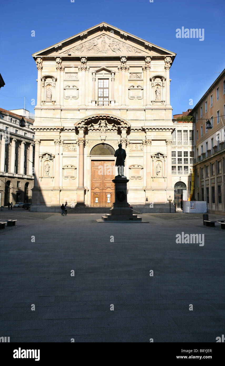 San Fedele Chiesa, Piazza San Fedele square, Milano, Lombardia, Italia Foto Stock