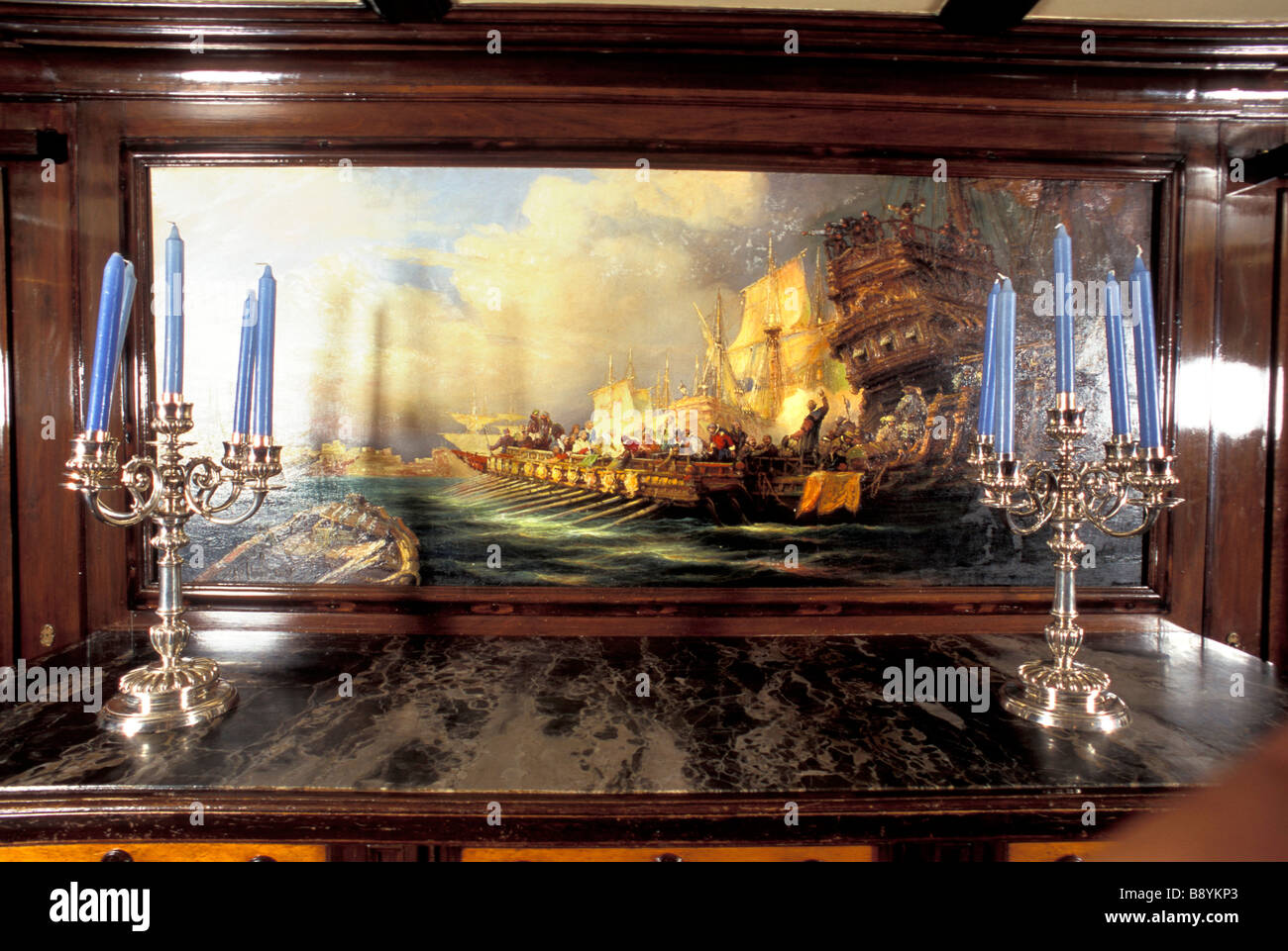 Salone del consiglio, Amerigo Vespucci tall ship Foto Stock