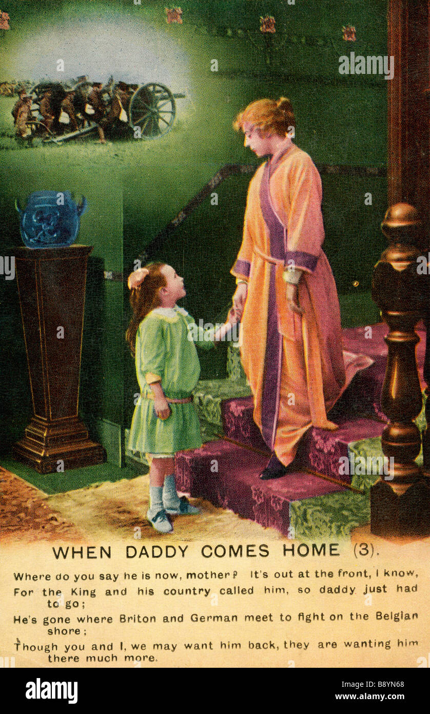 Originale della Prima Guerra Mondiale la cartolina Foto Stock